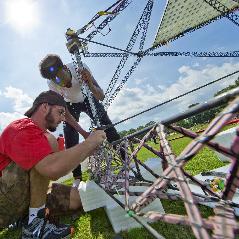 Students in Gamera Solar Test 